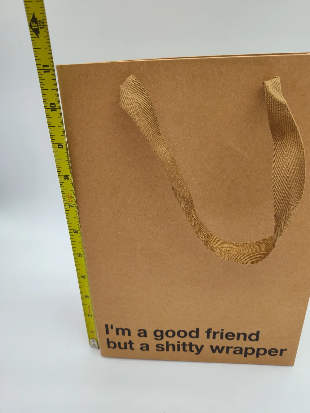 MILK TOAST Funny Gift Bag Kraft Paper “I’m A Good Friend But A Shitty Wrapper”